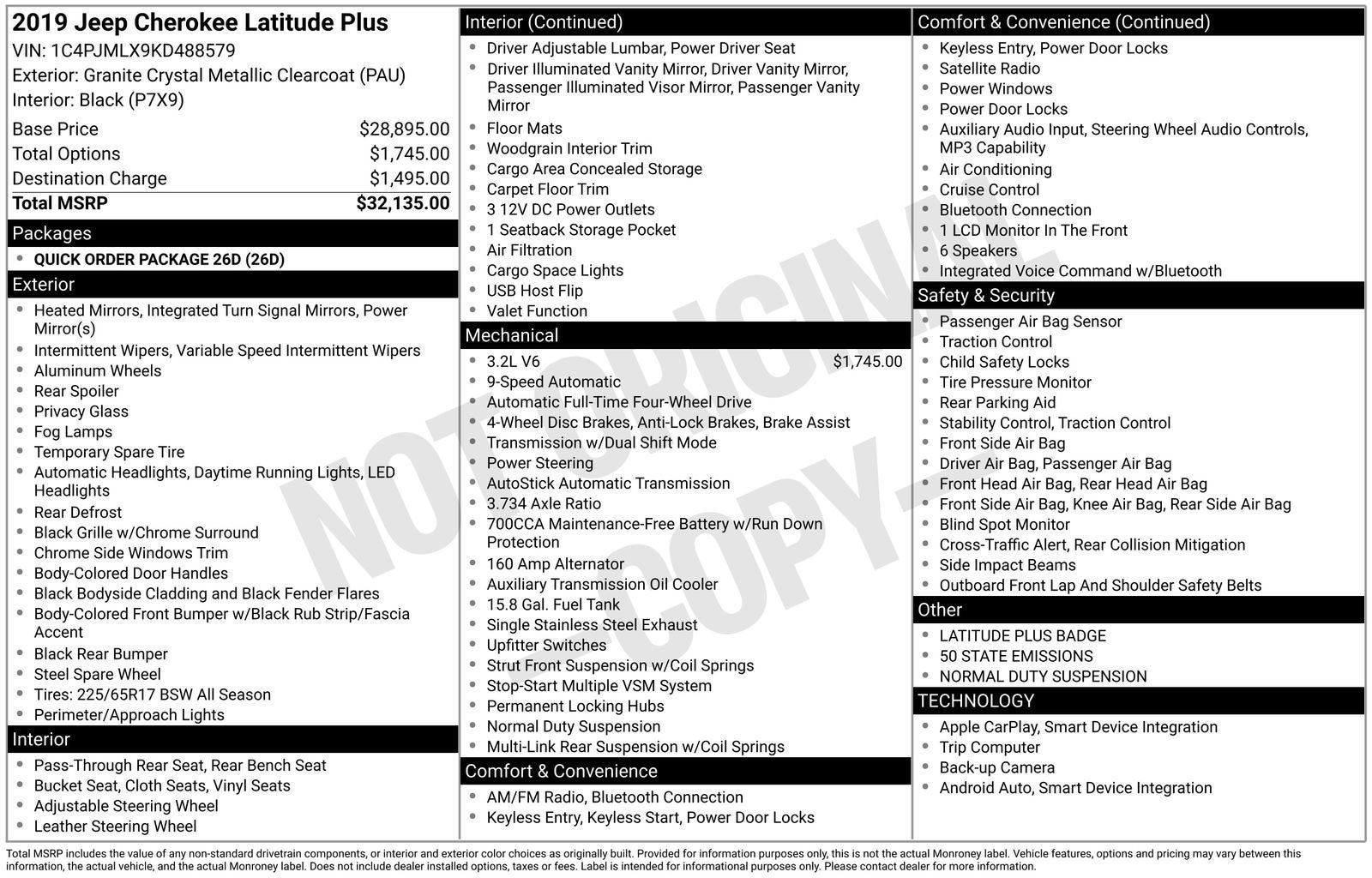 2019 Jeep Cherokee Latitude Plus 4x4