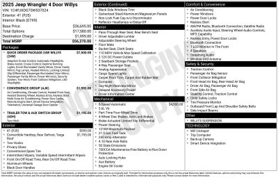 2025 Jeep Wrangler 4-Door Willys 4x4