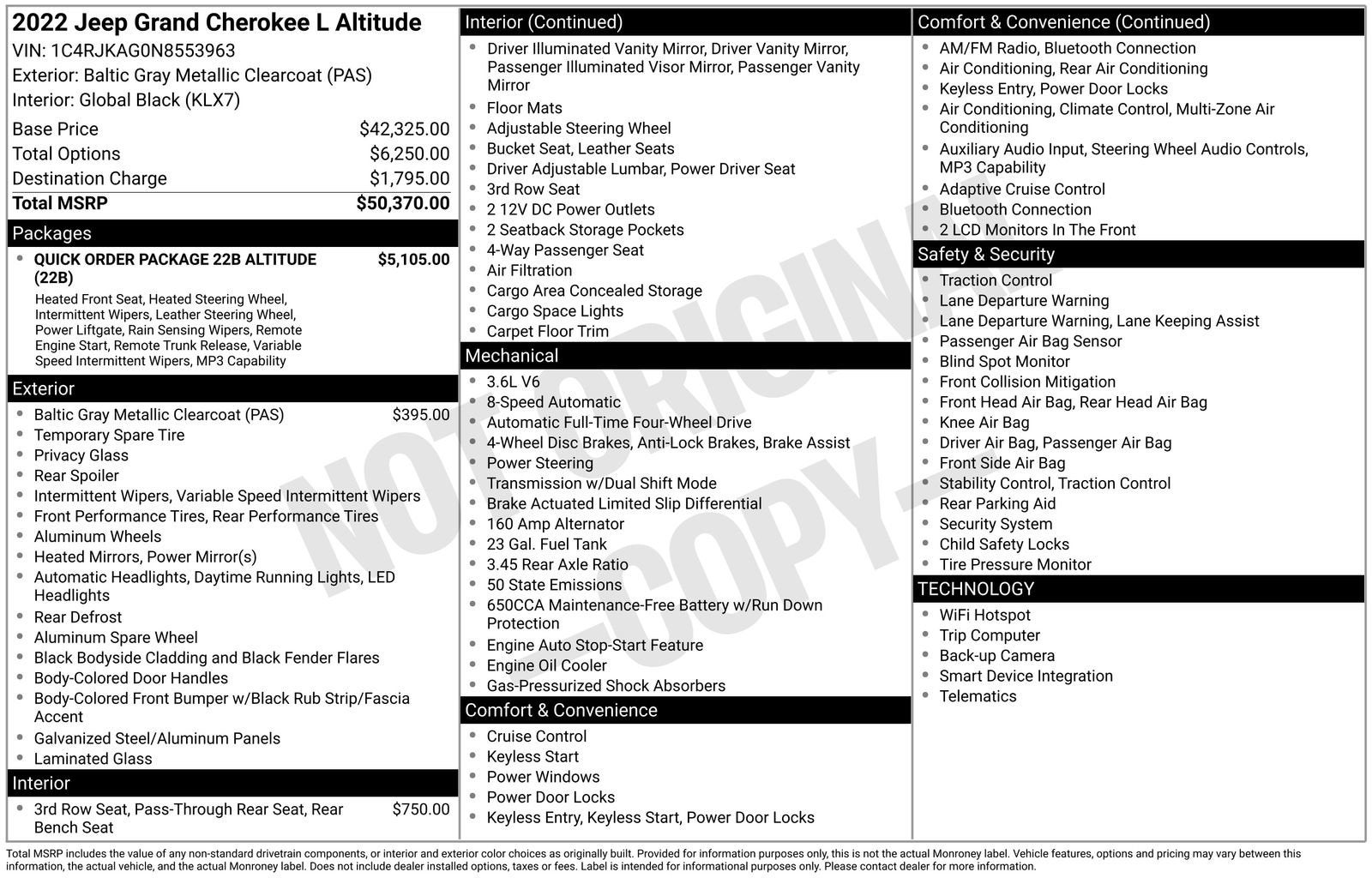 2022 Jeep Grand Cherokee L Altitude 4x4