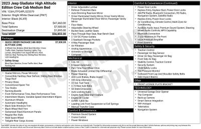 2023 Jeep Gladiator High Altitude 4x4