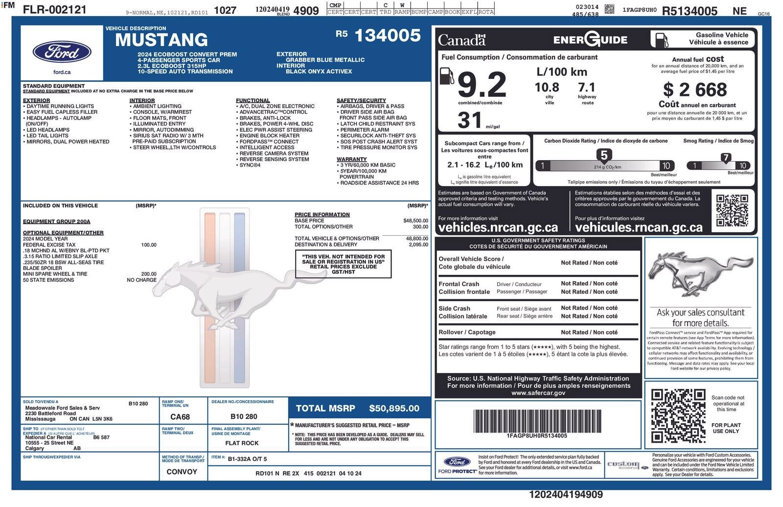 2024 Ford Mustang EcoBoost Premium Convertible