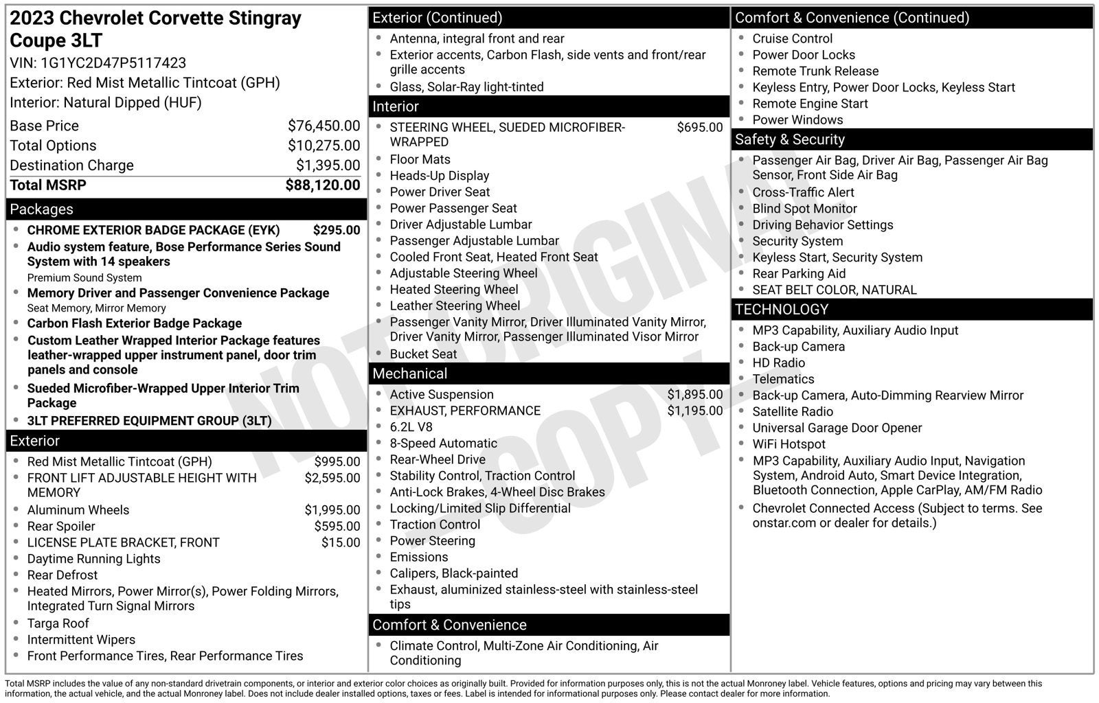 2023 Chevrolet Corvette Stingray 3LT