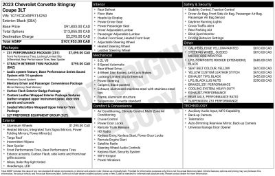 2023 Chevrolet Corvette Stingray 3LT