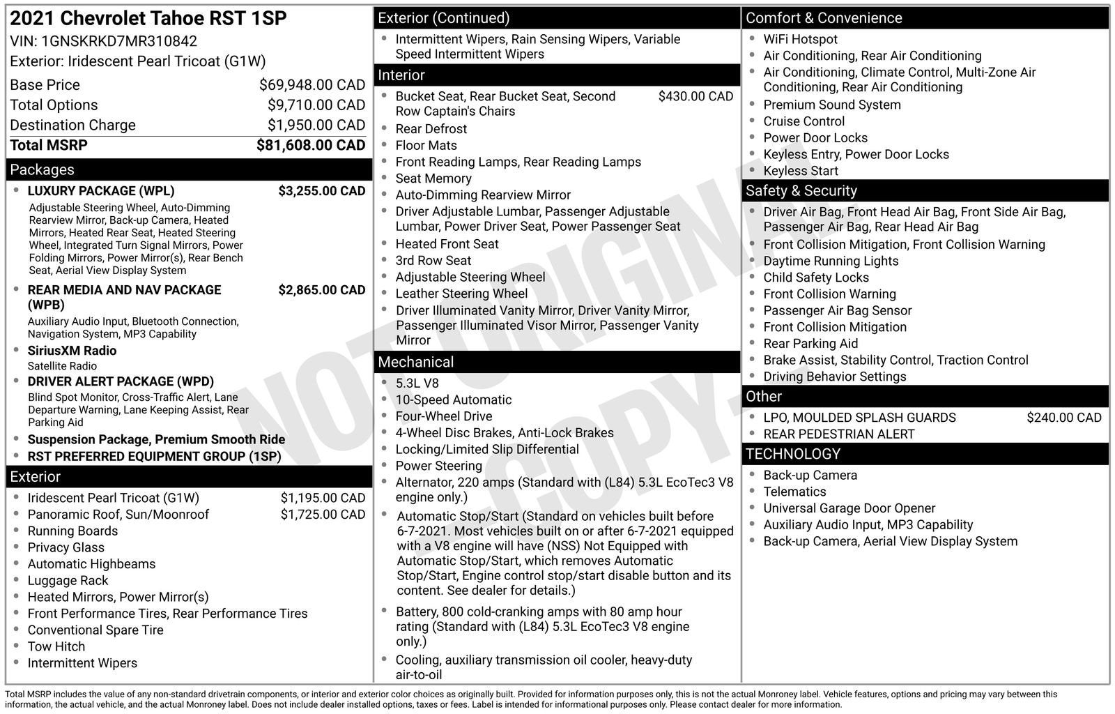 2021 Chevrolet Tahoe RST