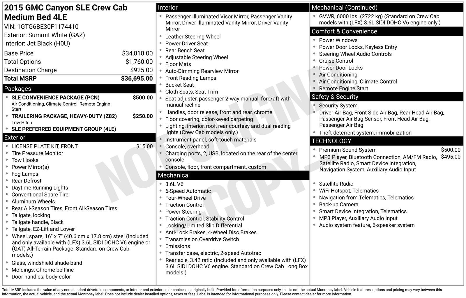 2015 GMC Canyon 4WD SLE
