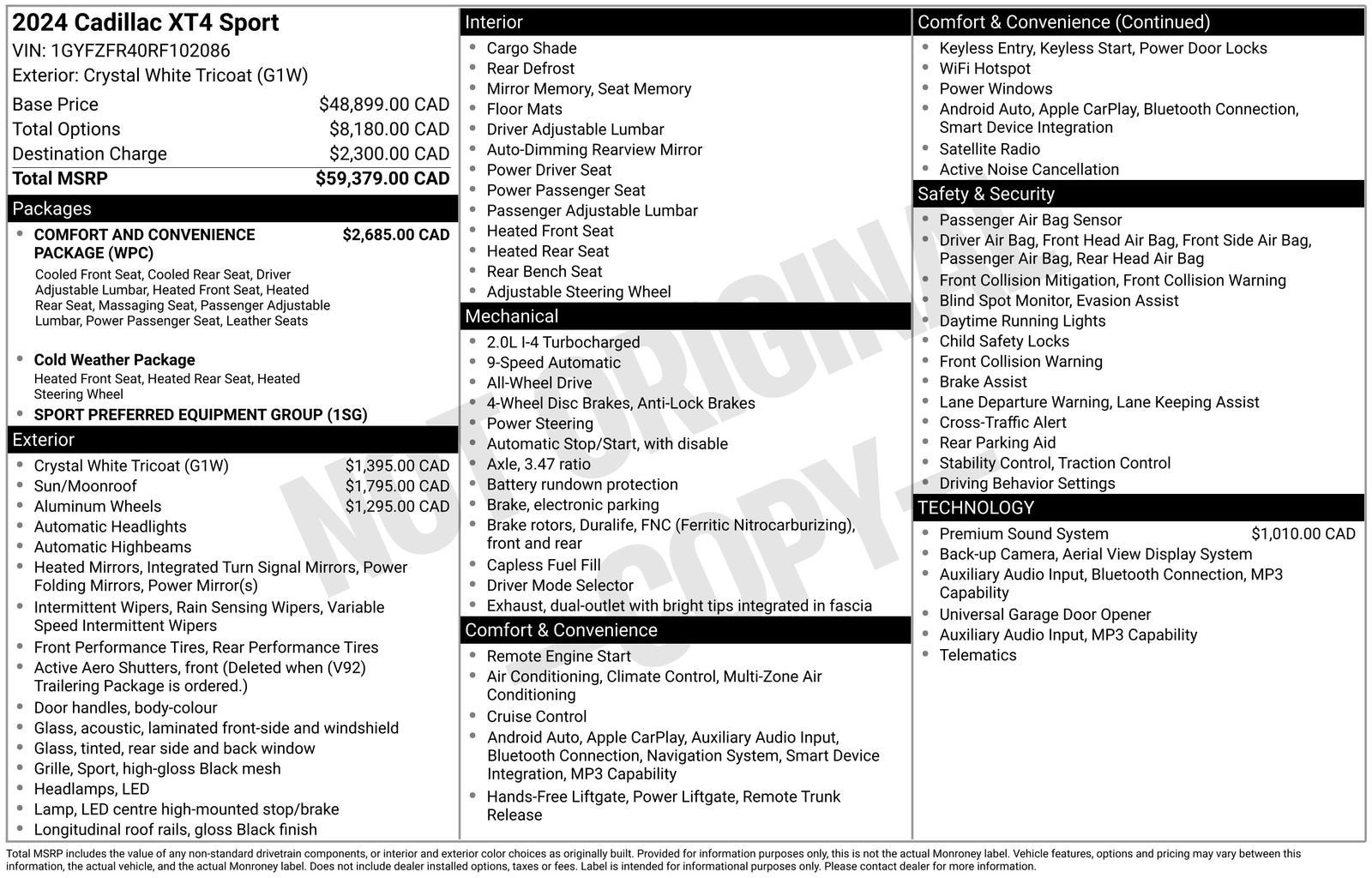 2024 Cadillac XT4 Sport
