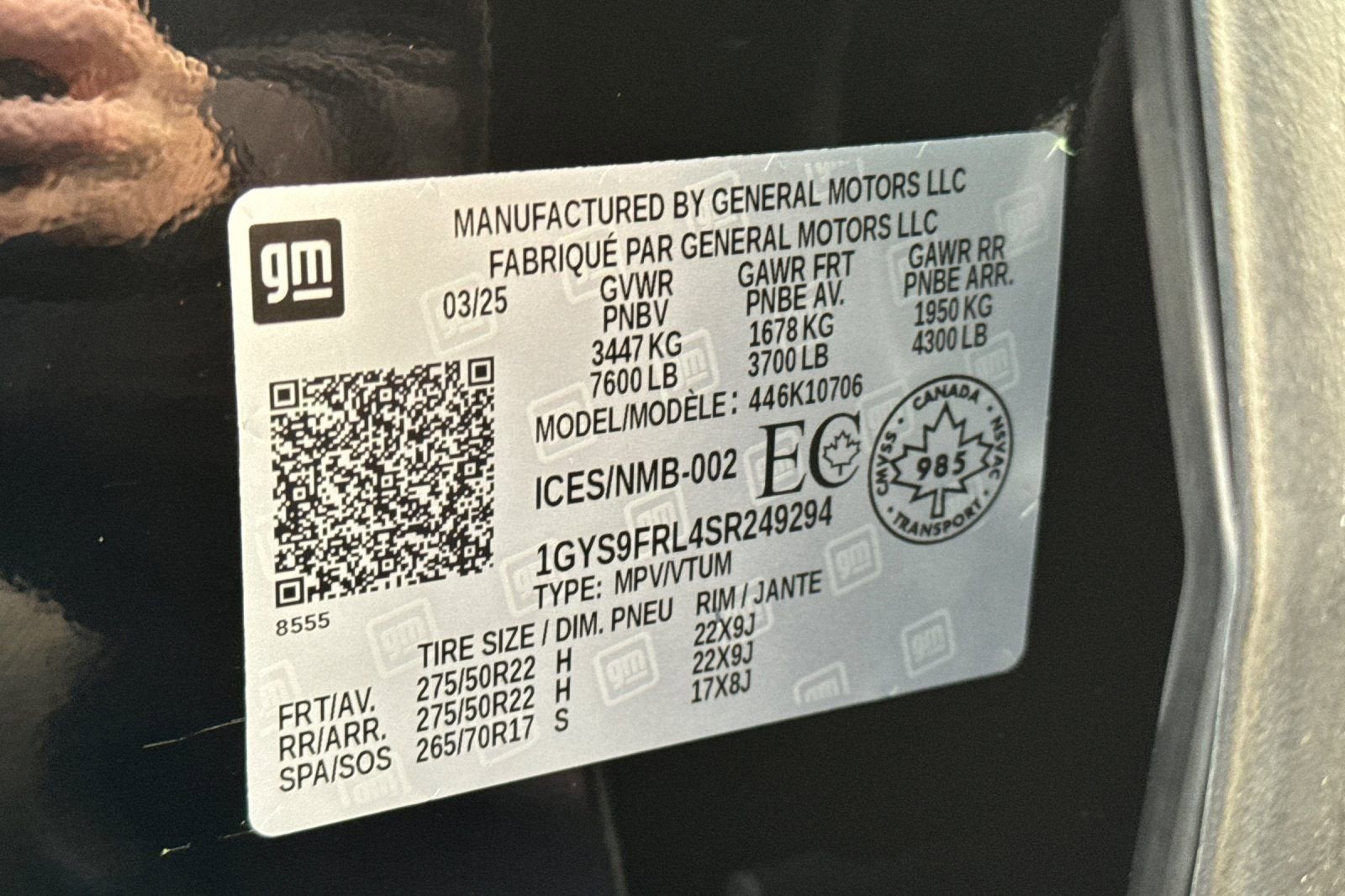 2025 Cadillac Escalade Sport