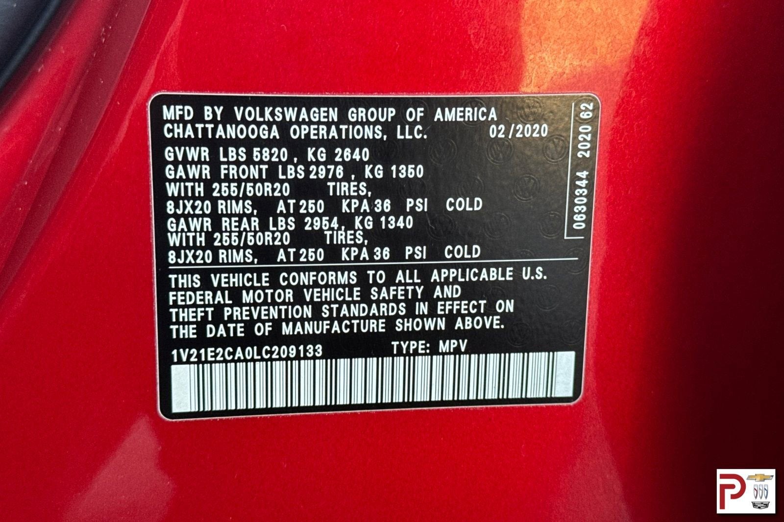 2020 Volkswagen Atlas Cross Sport 3.6L V6 SE w/Technology