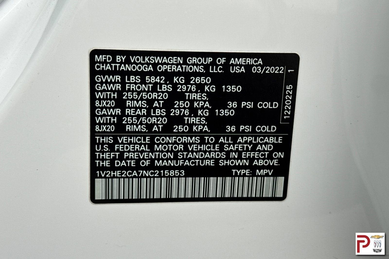 2022 Volkswagen Atlas Cross Sport 3.6L V6 SE w/Technology