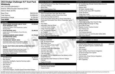 2023 Dodge Challenger R/T Scat Pack Widebody