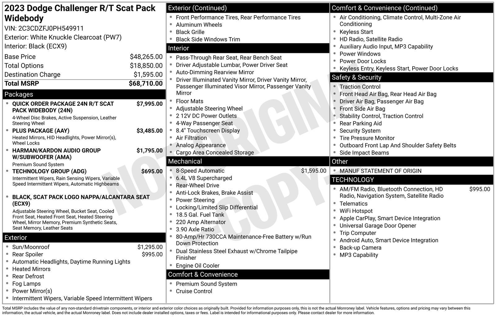 2023 Dodge Challenger R/T Scat Pack Widebody