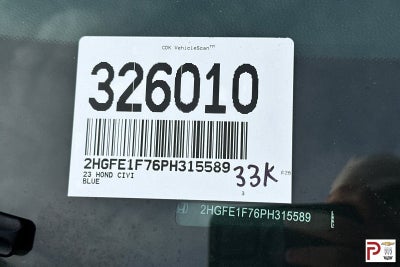 2023 Honda Civic Sedan EX w/o BSI