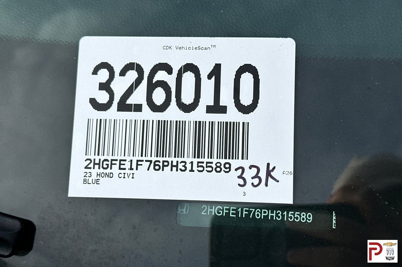 2023 Honda Civic Sedan EX w/o BSI