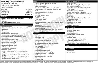 2019 Jeep Compass Latitude FWD