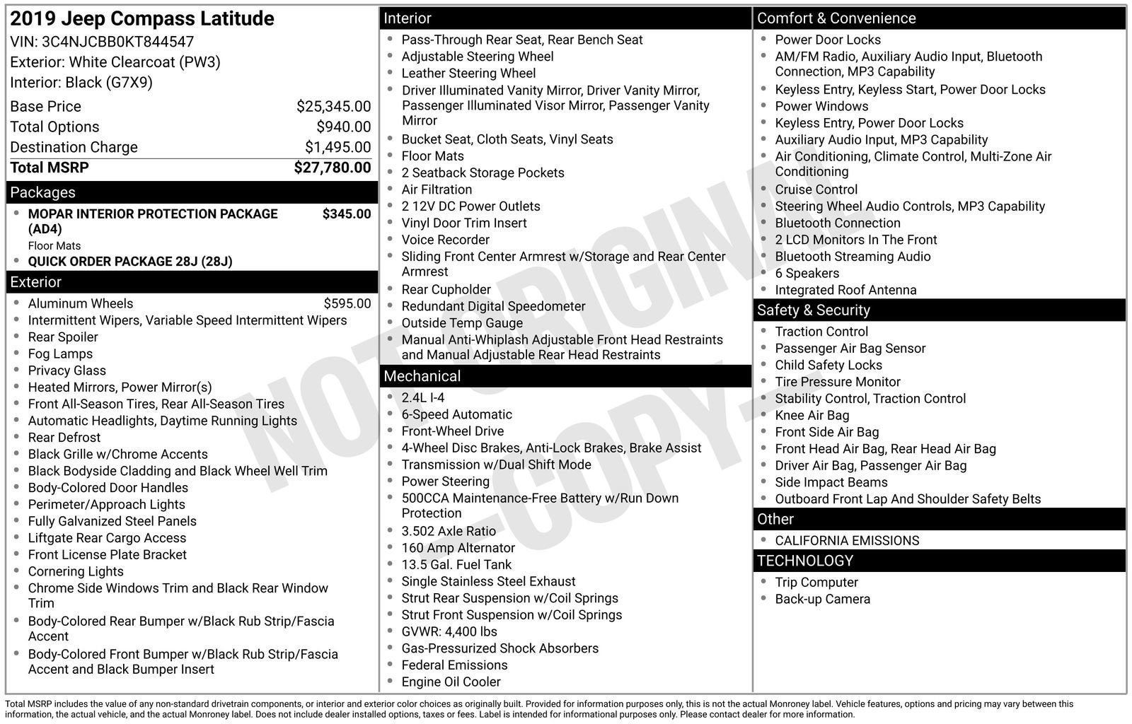 2019 Jeep Compass Latitude FWD