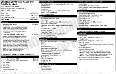 2024 RAM 2500 Power Wagon Crew Cab 4x4 6'4" Box