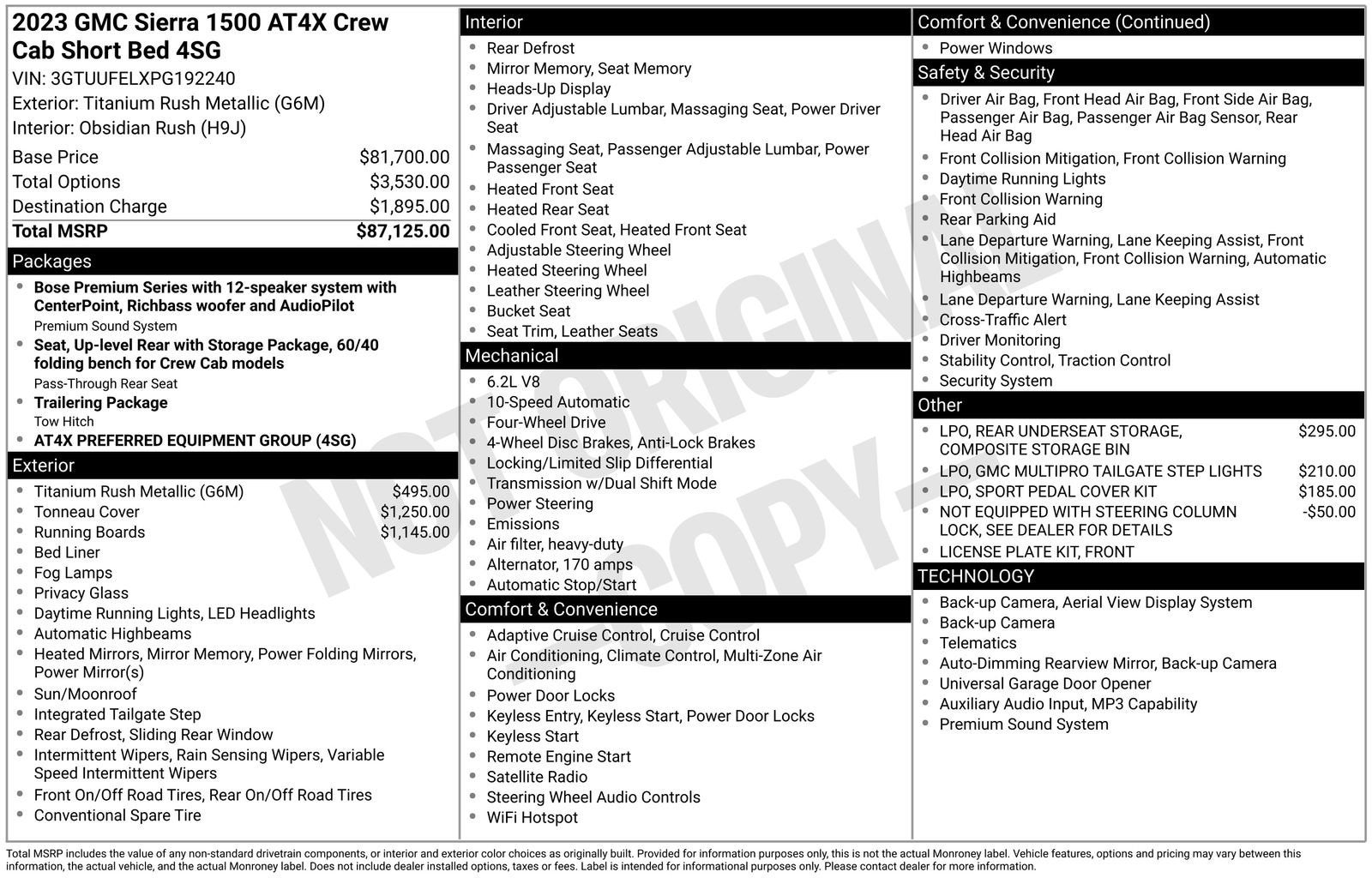 2023 GMC Sierra 1500 AT4X