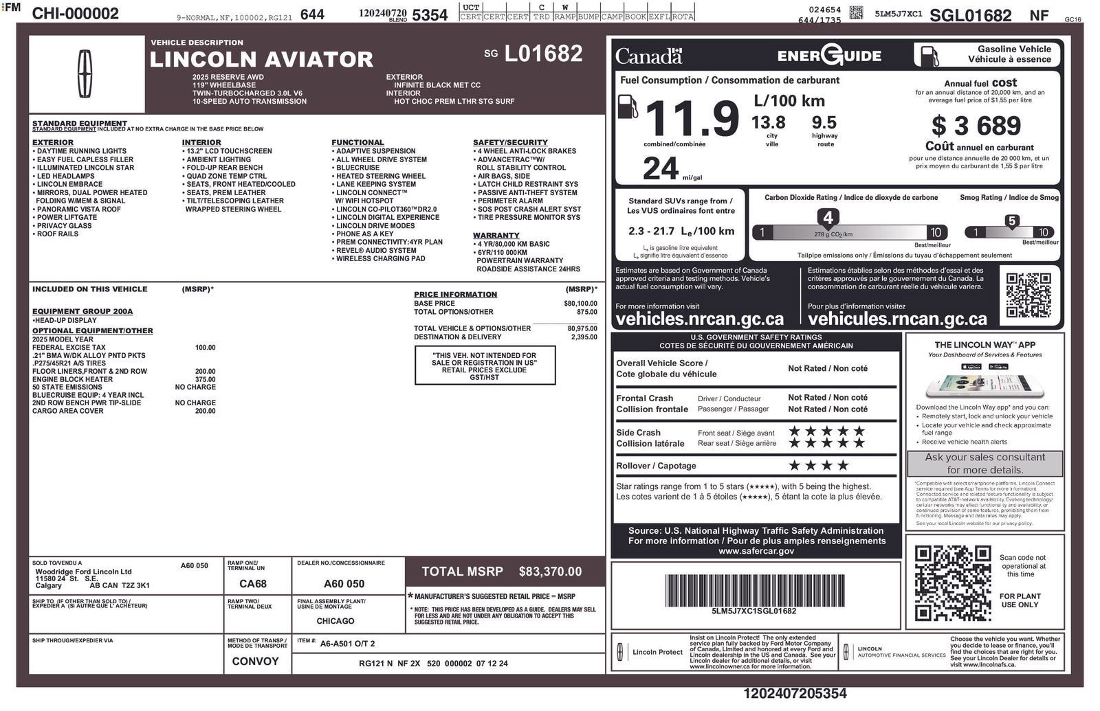 2025 Lincoln Aviator Reserve