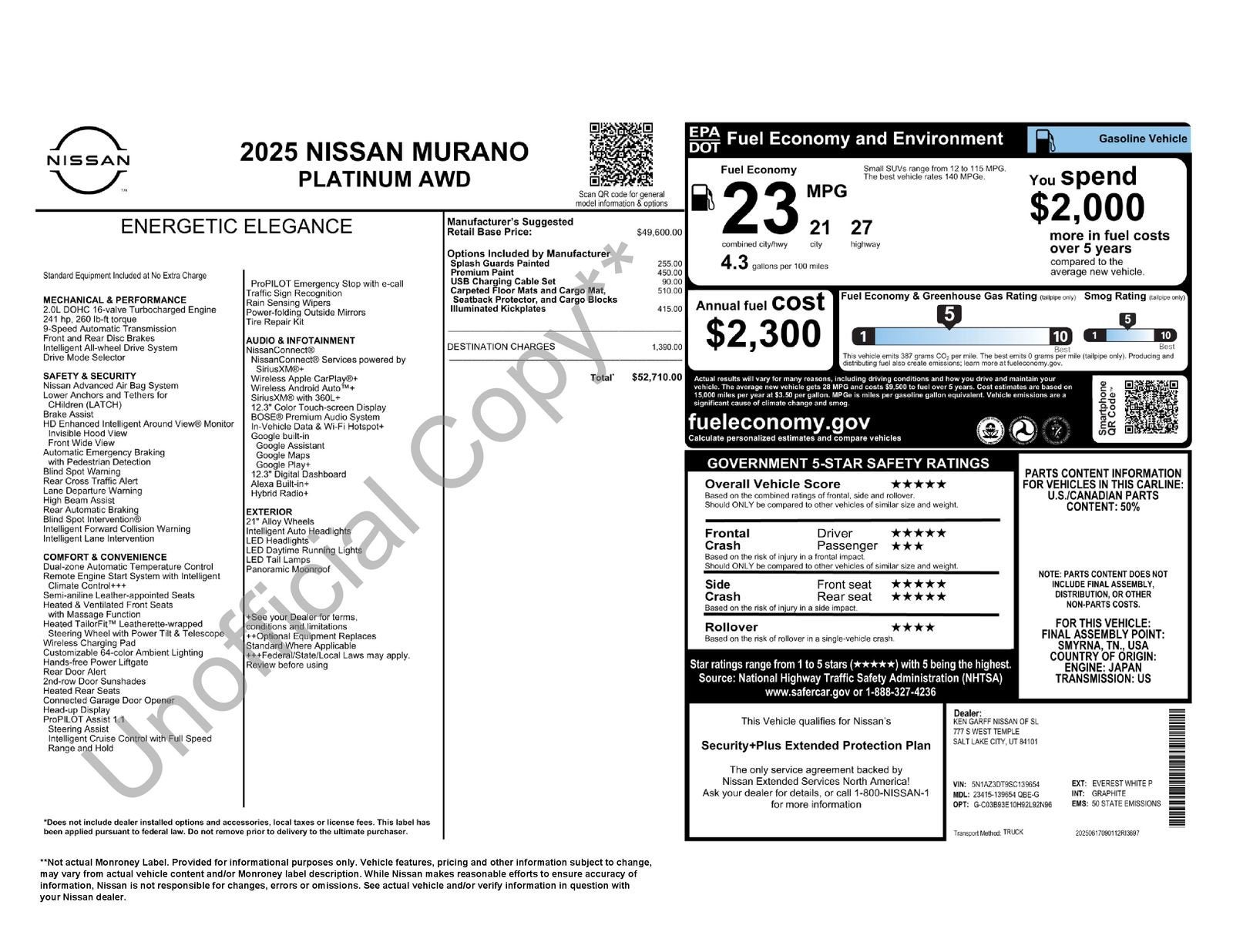 2025 Nissan Murano Platinum