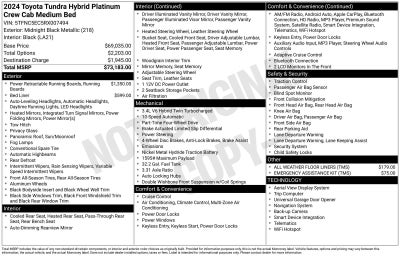 2024 Toyota Tundra 4WD Platinum Hybrid