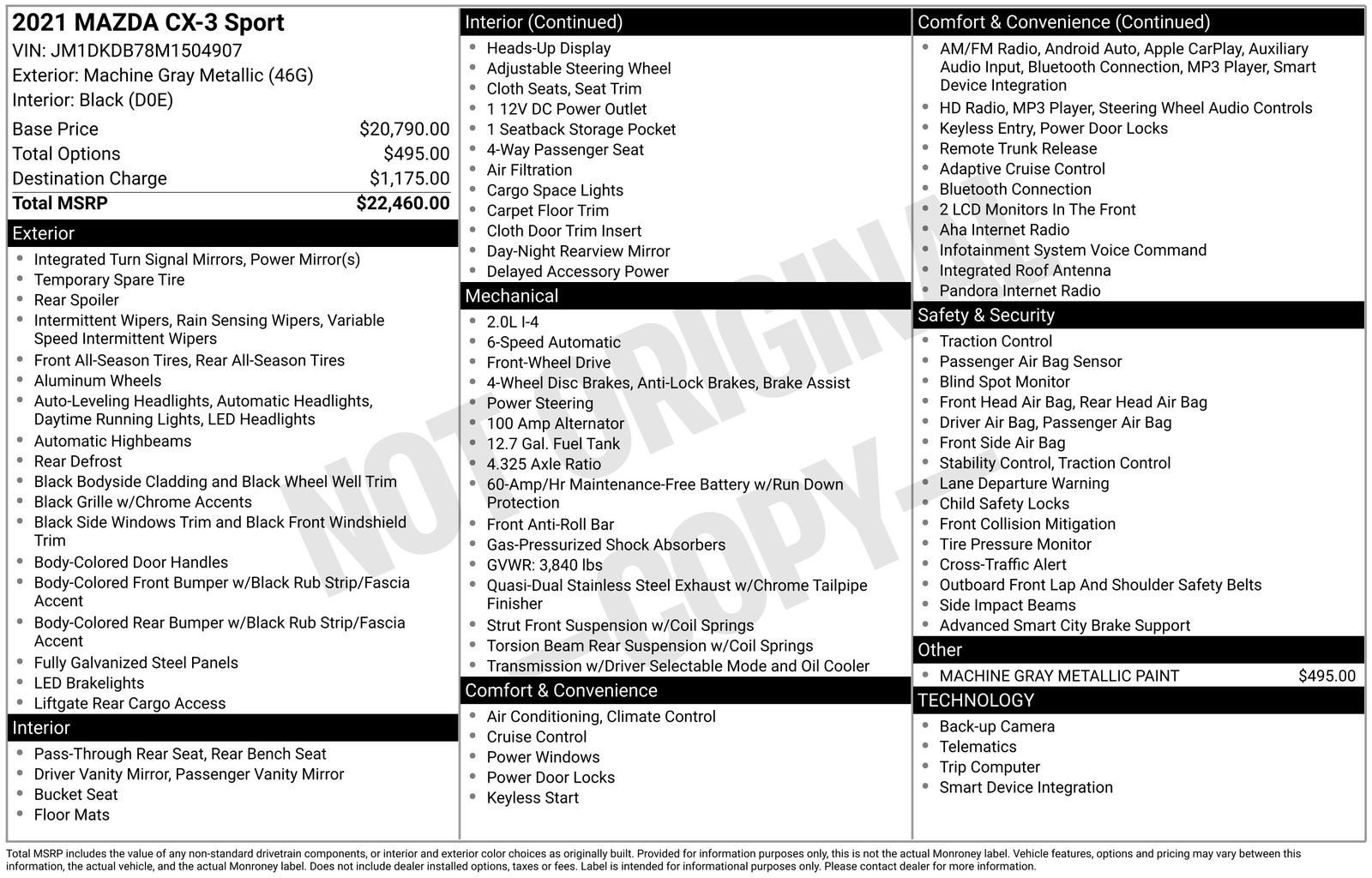 2021 Mazda Mazda CX-3 Sport