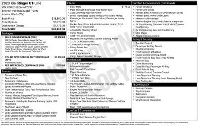 2023 Kia Stinger GT-Line